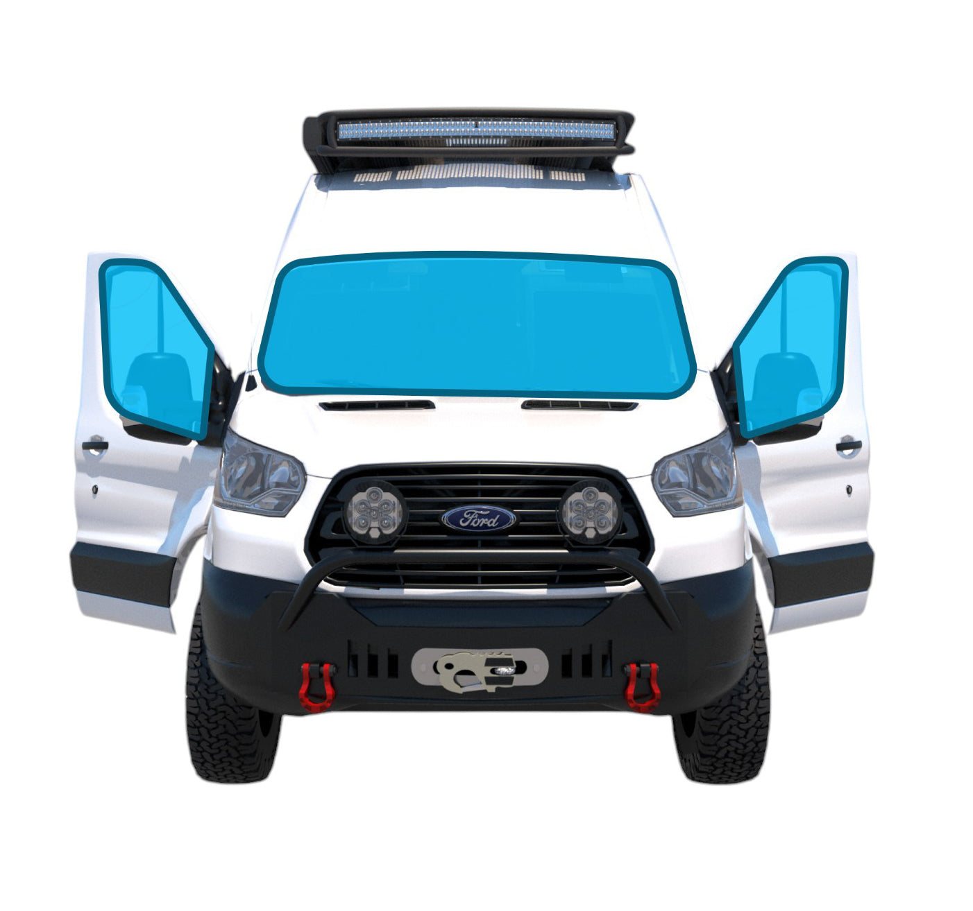 The Wanderful Front Cab Window Cover Set - Ford Transit 2015+