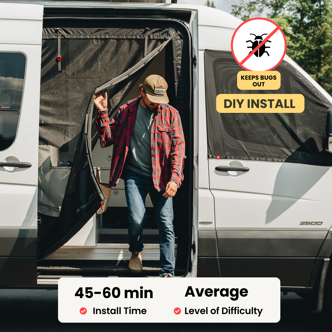 The Wanderful CampGuard Pro Bug Screens - Ford Transit 2015+