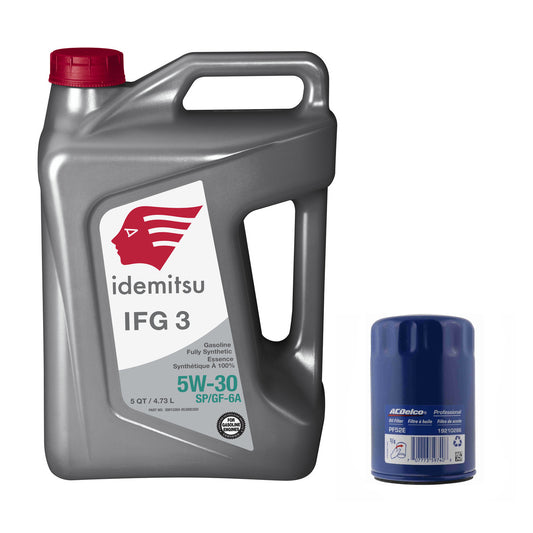 Astro Van 4.3L V6 Oil Service Kit - Idemitsu Full Synthetic IFG 3 5W-30 (5L)