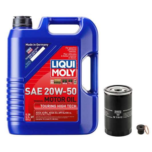 WBX 1.9L Vanagon Oil Service Kit - Liqui Moly Touring High Tech SAE 20W-50